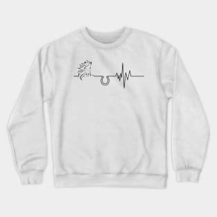 'Horse Heartbeat' Lovely Horse Gift Crewneck Sweatshirt